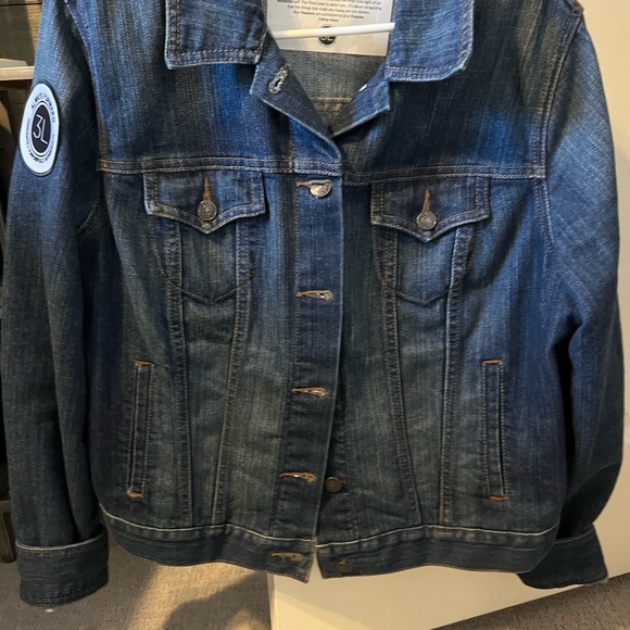 Custom Jean jacket with Native American chief sequin embellishment - Picture 5 of 6